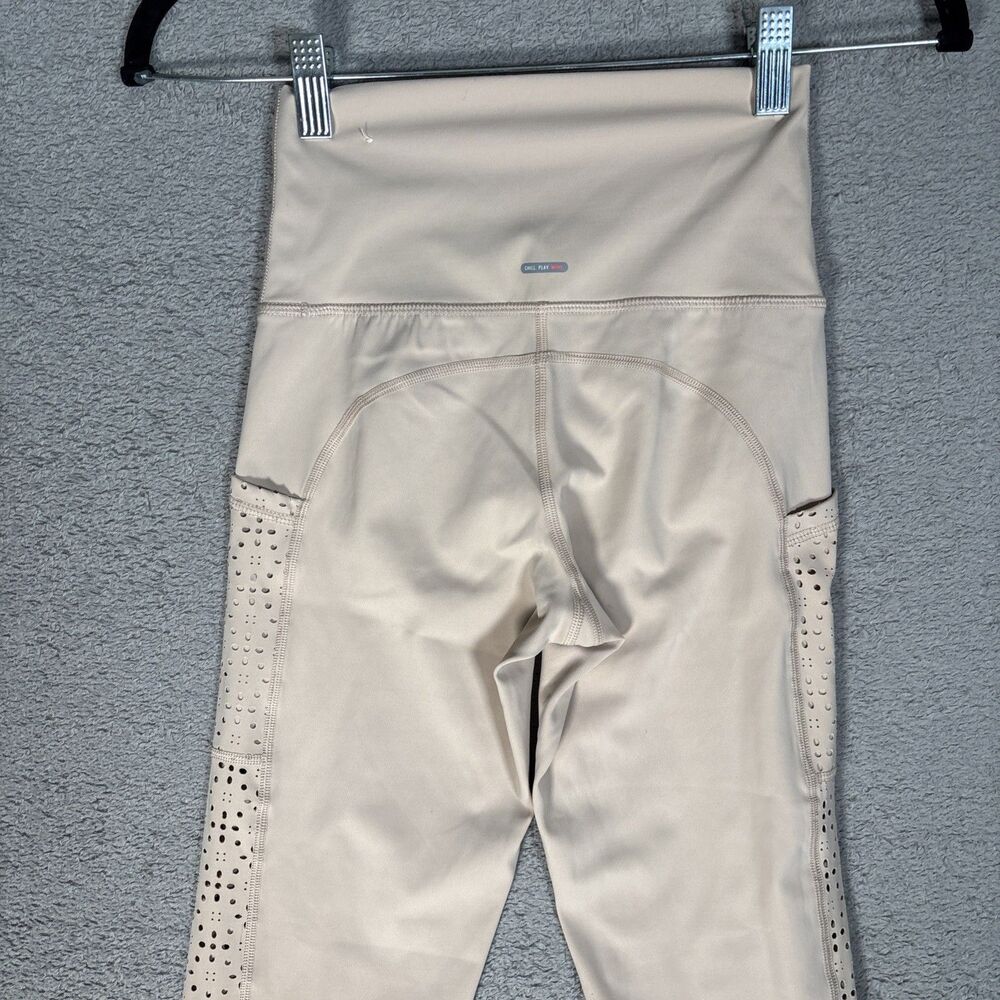 Aerie Women’s Size Small Offline Leggings Nude Beige Eyelets‎ Pockets Athleisure - Picture 9 of 15